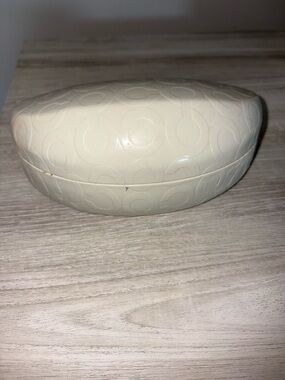 Signature Coach hard-shell eyewear case off-white